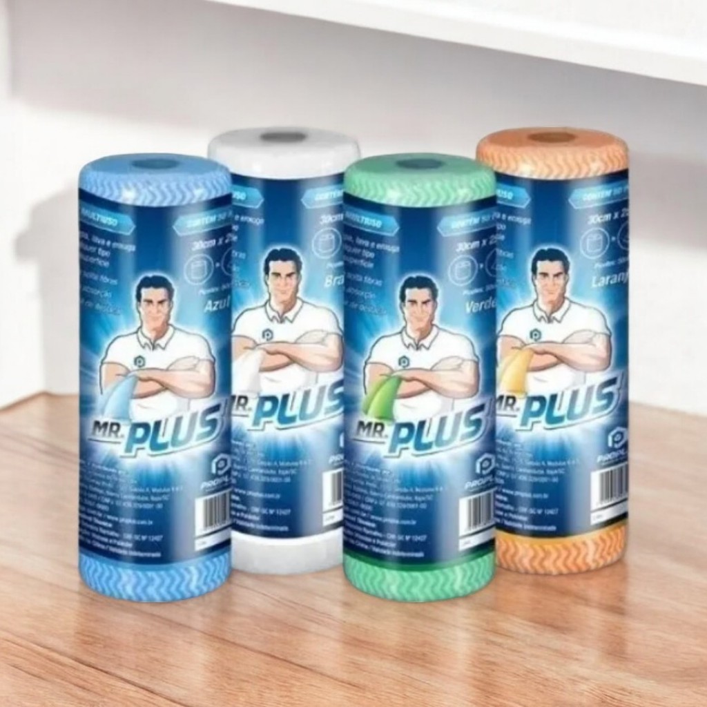 Pano Multiuso Perfex Mr. Plus (30x50cm) Rolo 50 Unidades (Cores Disponíveis: Laranja, Verde e Azul) em Oferta na Shopee