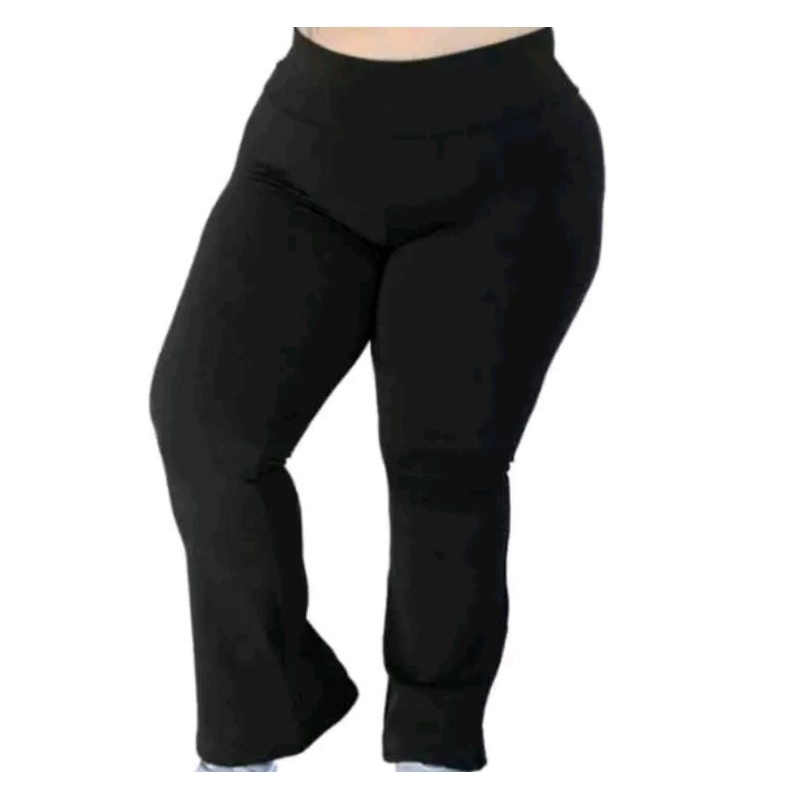 Calça Flare Bailarina Plus Size Em Suplex 360 do G1 ao G6 em Oferta na Shopee