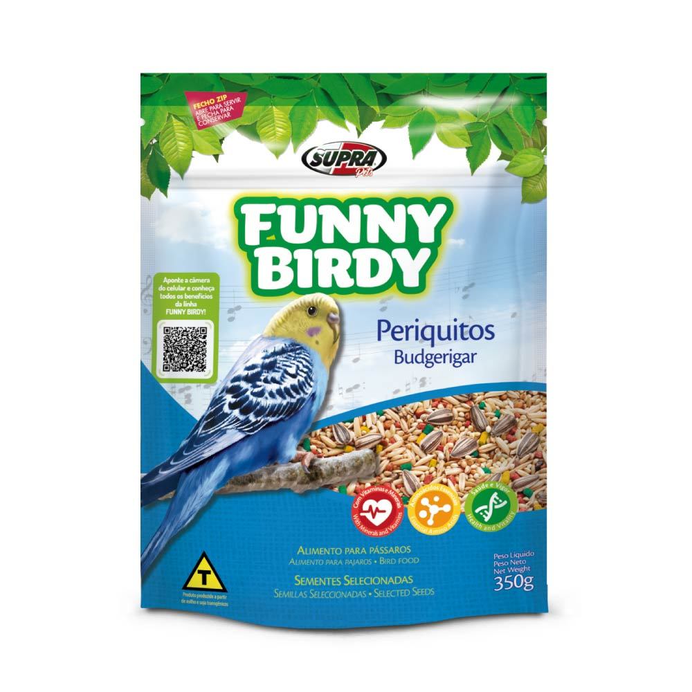 Funny Birdy Ração para Periquitos 350g Supra