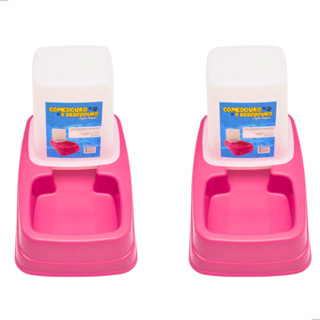 Kit Comedouro Bebedouro Dupla Função para Cães Cachorro e Gatos 1 Kg/1,5 Litros em Oferta na Shopee