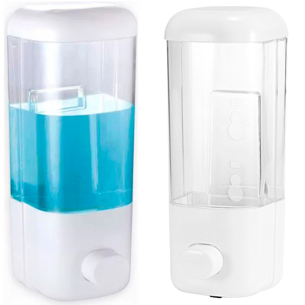 KIT 2 Dispenser Porta Sabonete Liquido Álcool Gel Dispenser de Parede Vertical Banheiro 500 ML