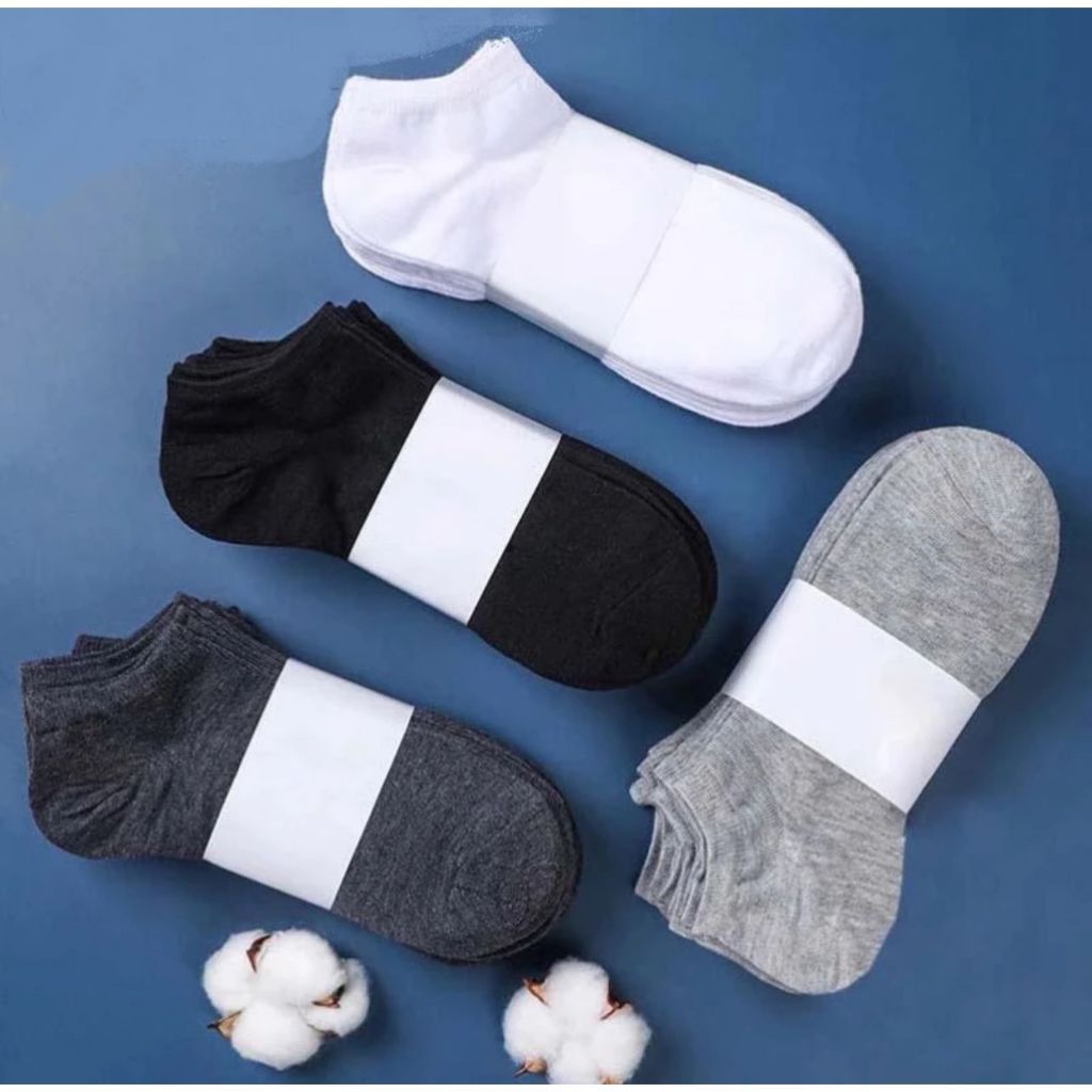 Kit 3, 6, 9, 12, 15 pares de meias masculinas de algodão puro, em Oferta na Shopee