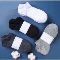 Kit 3, 6, 9, 12, 15 pares de meias masculinas de algodão puro,