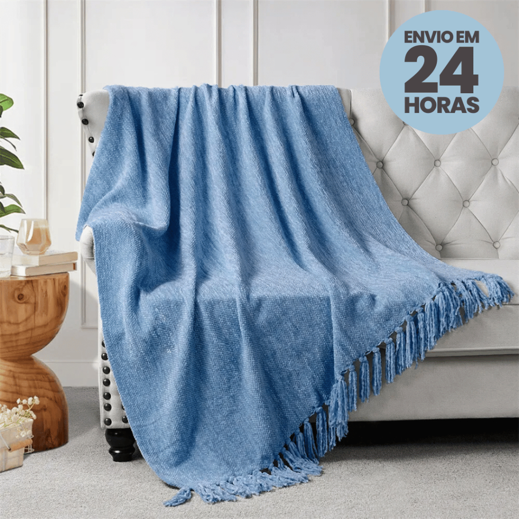 Manta de Sofá Grande Luxo 120×210 Tipo Capa Protetora e Decorativa