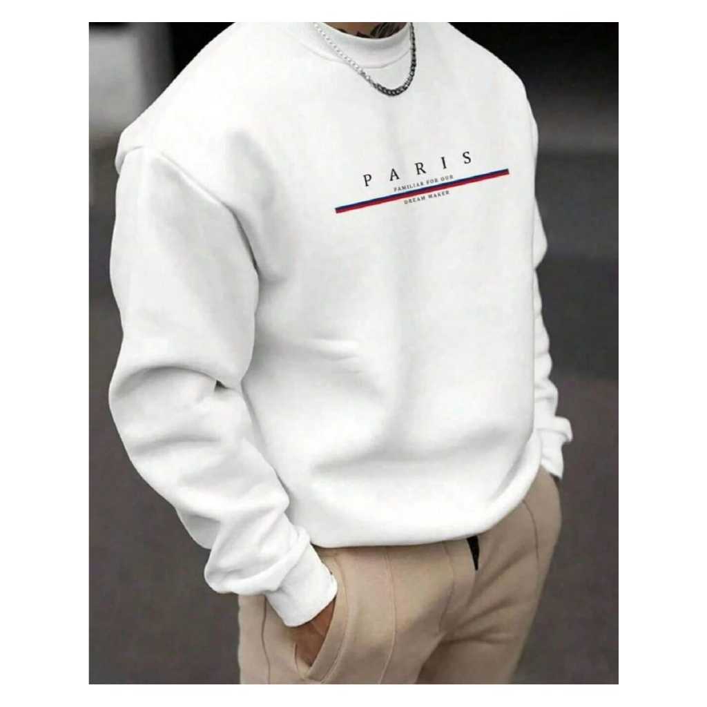 Suéter Casual Para Homens e Mulheres Quente e Confortável Estampado Paris Edição Especial Super Promoção em Oferta na Shopee