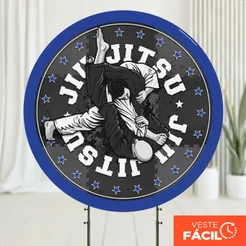 Painel Redondo Artes Marciais em tecido 1,50m com Elástico para Festas