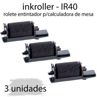 03 Rolete Refil Para Calculadora de Mesa Modelo IR40 Qualidade Garantida em Oferta na Shopee