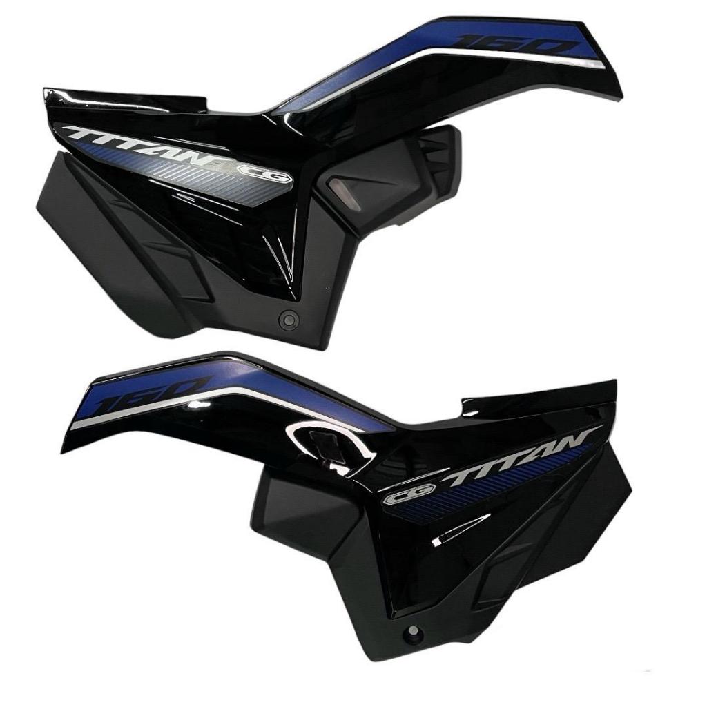TAMPA LATERAL COMPLETA CG TITAN 160 PRETO BRILHANTE 2024