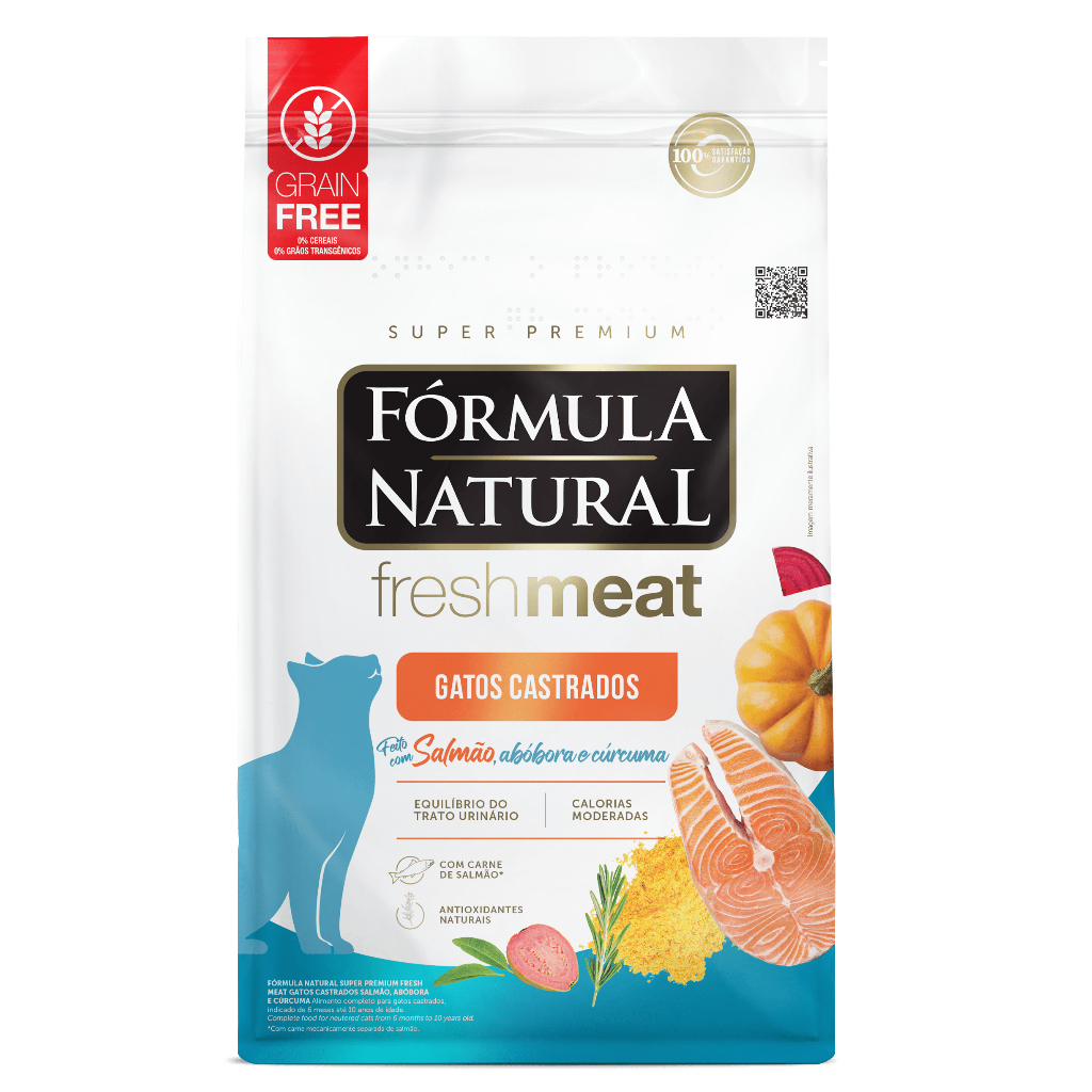 Ração Formula Natural Fresh Meat Gato Castrado Salmão - 7kg