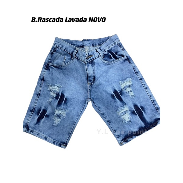 Bermuda Jeans rascada Infantil casual  TOP