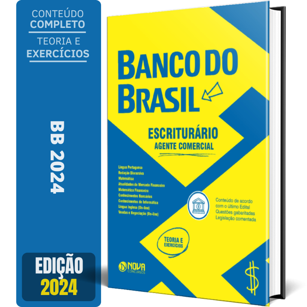 Apostila Banco do Brasil 2024 - Escriturário - Agente Comercial