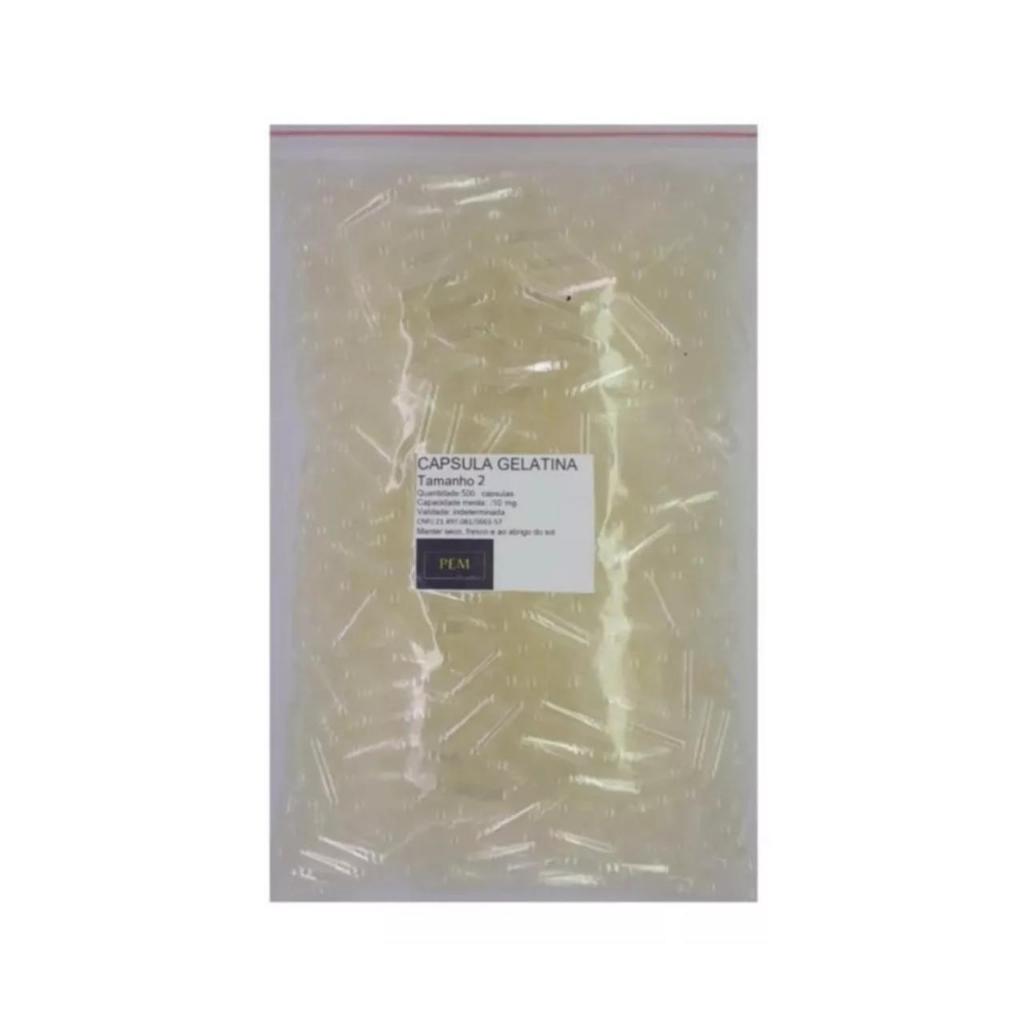 500 Cápsulas Vazias De Gelatina Incolor N°2 em Oferta na Shopee