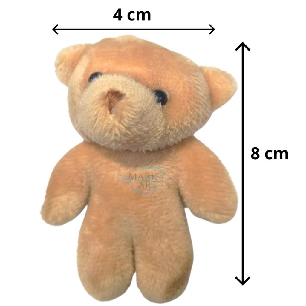 Ursinho Mini de Pelúcia Marrom Claro  8cm x 4cm Pacote com 10 Unidades em Oferta na Shopee