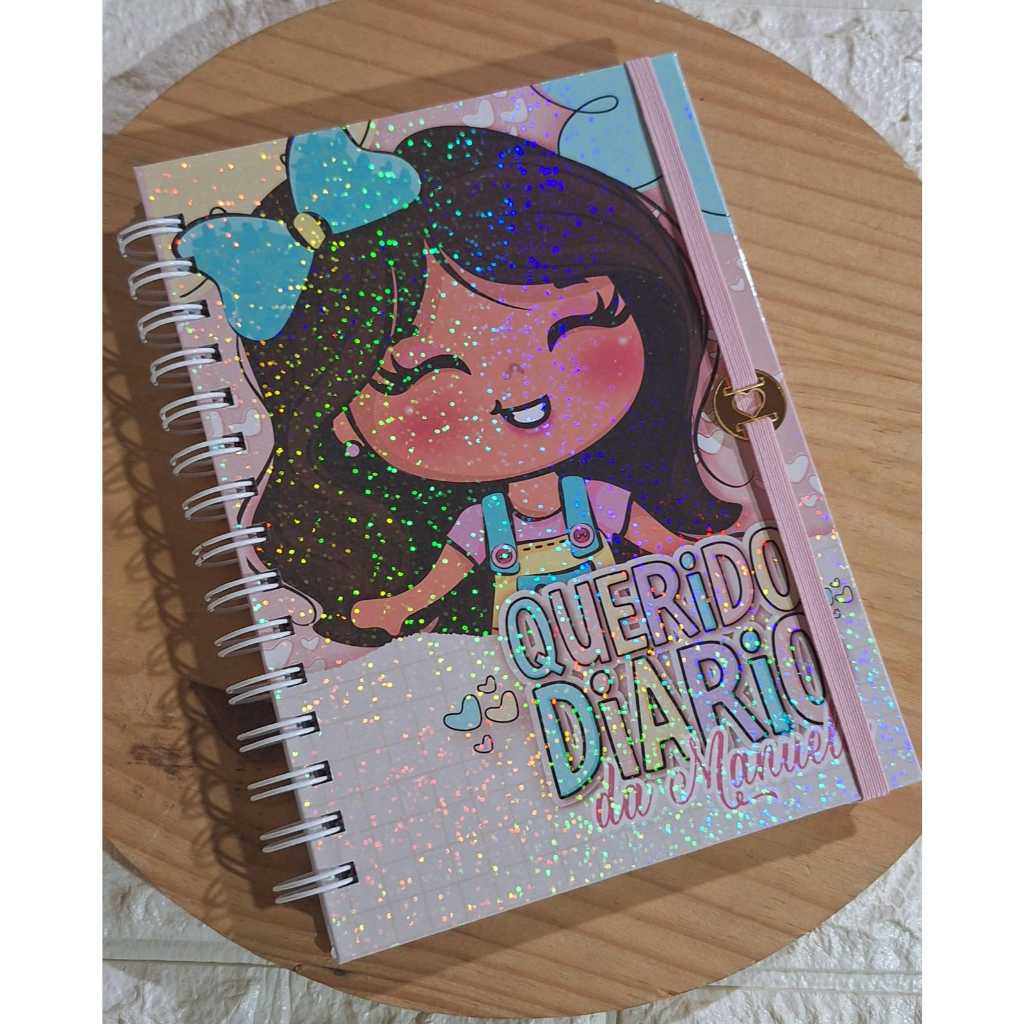 Diário Meninas Personalizado COM NOME em Oferta na Shopee