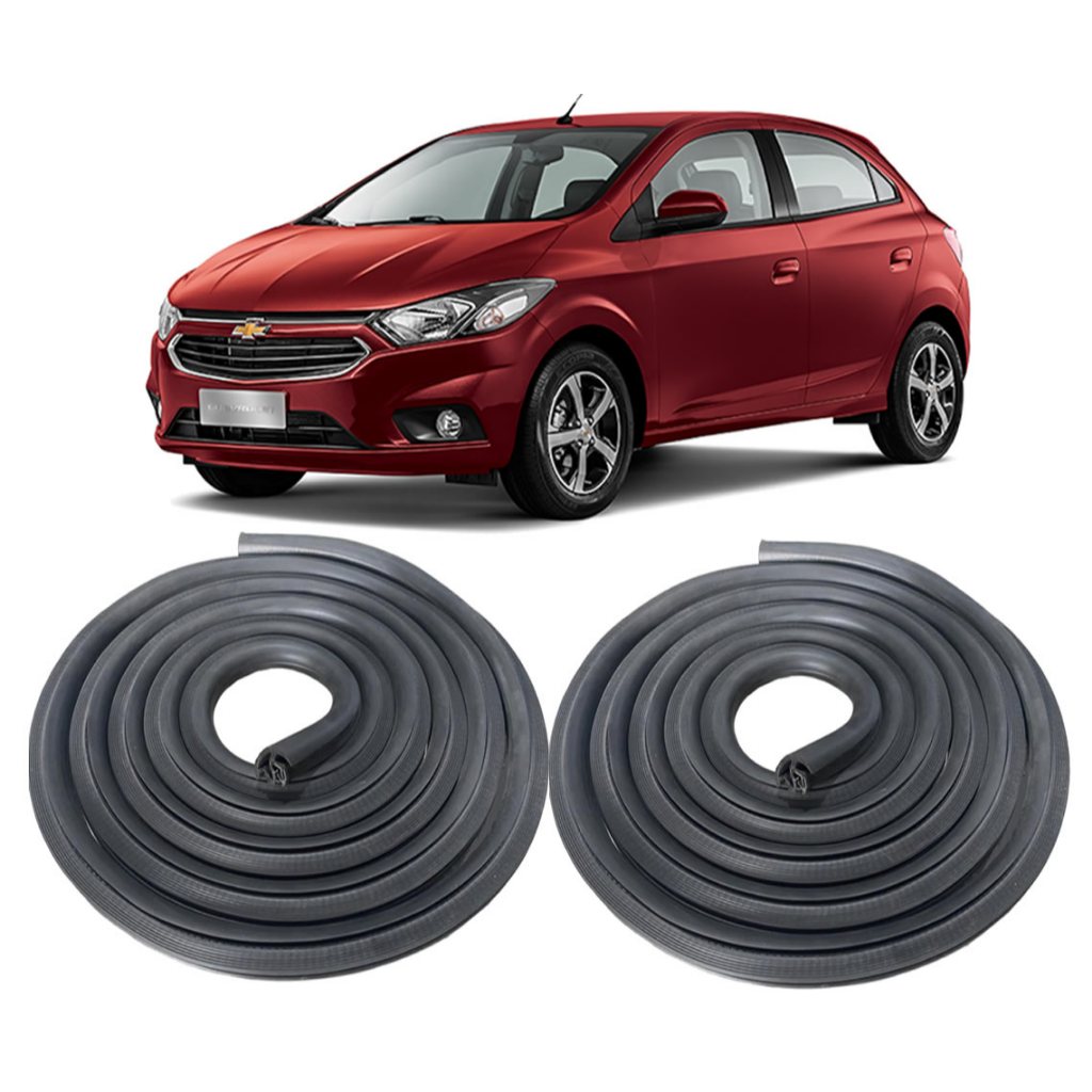 Par Borrachas de Vedação Portas Dianteiras ou Traseiras Chevrolet Onix Cobalt Todos os Anos