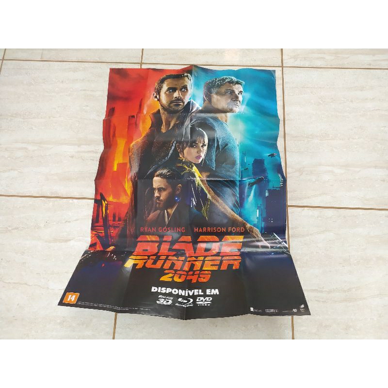 Poster do Filme: Blade Runner 2049 (De Locadora, só o poster, sem Dvd) original usado