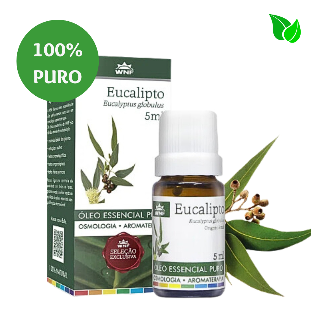 Óleo Essencial Eucalipto 5ml 100% Puro Natural Aromaterapia WNF em Oferta na Shopee