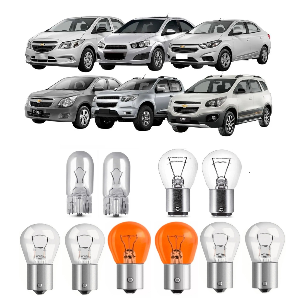 Kit Lâmpadas Lanterna Traseira Onix Prisma Spin Cobalt S10