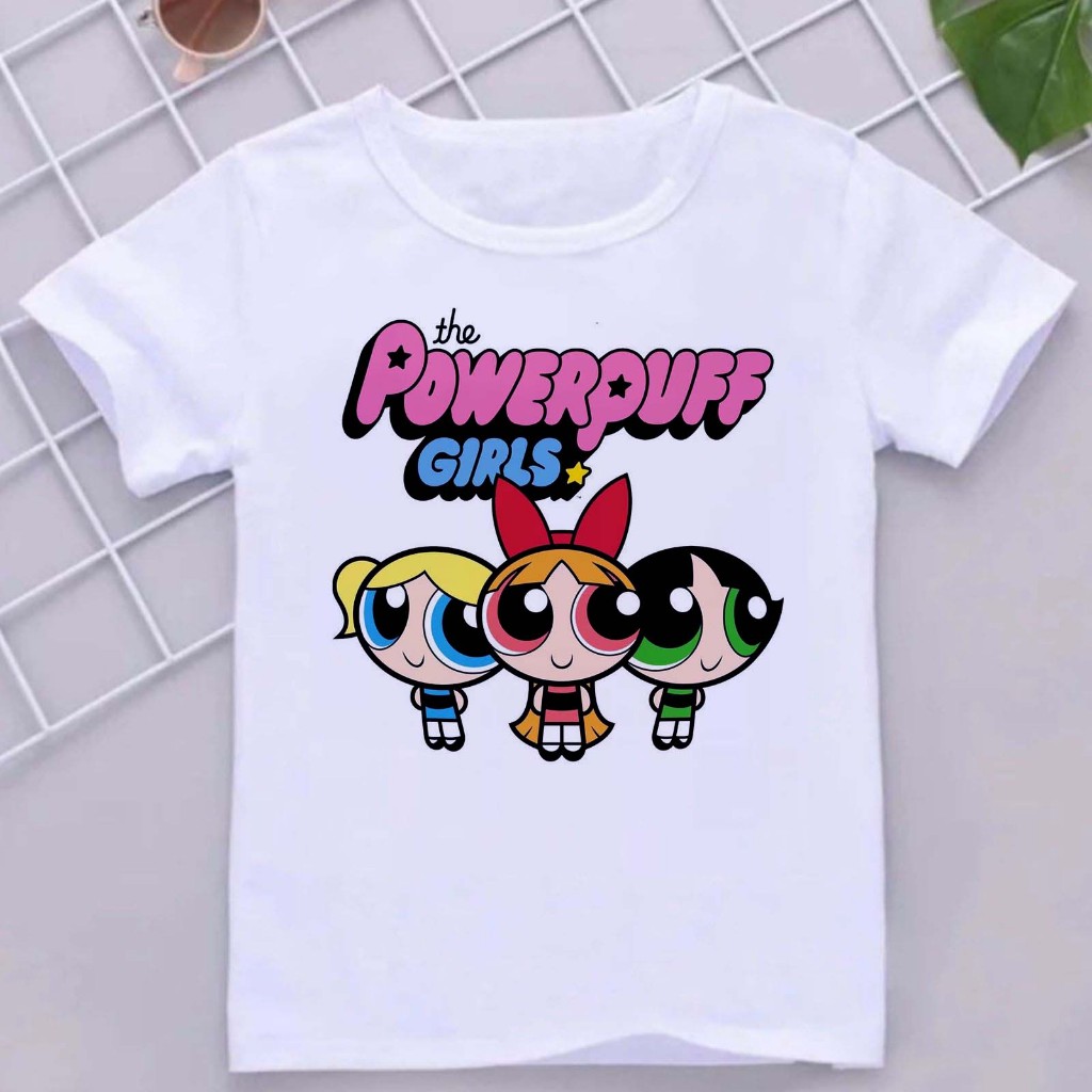 Camiseta Infantil Divertida estampada Meninas super poderosas power puff girls Blusa juvenil presente camisa leve fresca kids personagens estampas legais