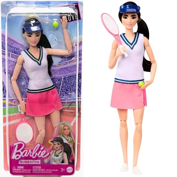 Boneca Barbie Profissionais Esportistas Jogadora de Tênis - Mattel HKT71
