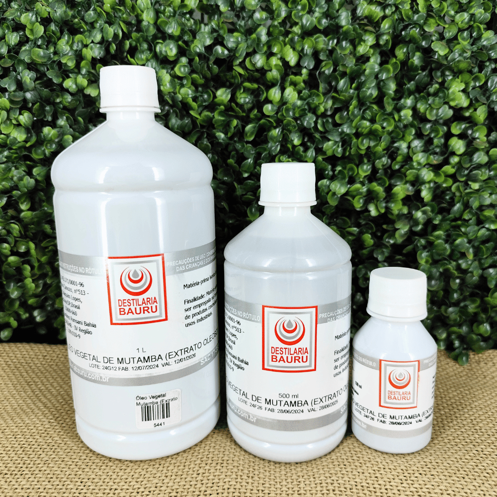 Óleo de Mutamba 100% Puro Vegetal (Extrato Oleoso) - 100ml, 500ml, 1L em Oferta na Shopee
