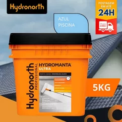 Manta Liquida Ultra Azul Hydromanta Emborrachada Para Lajes Telhas Parede Balde 5kg Hydronorth
