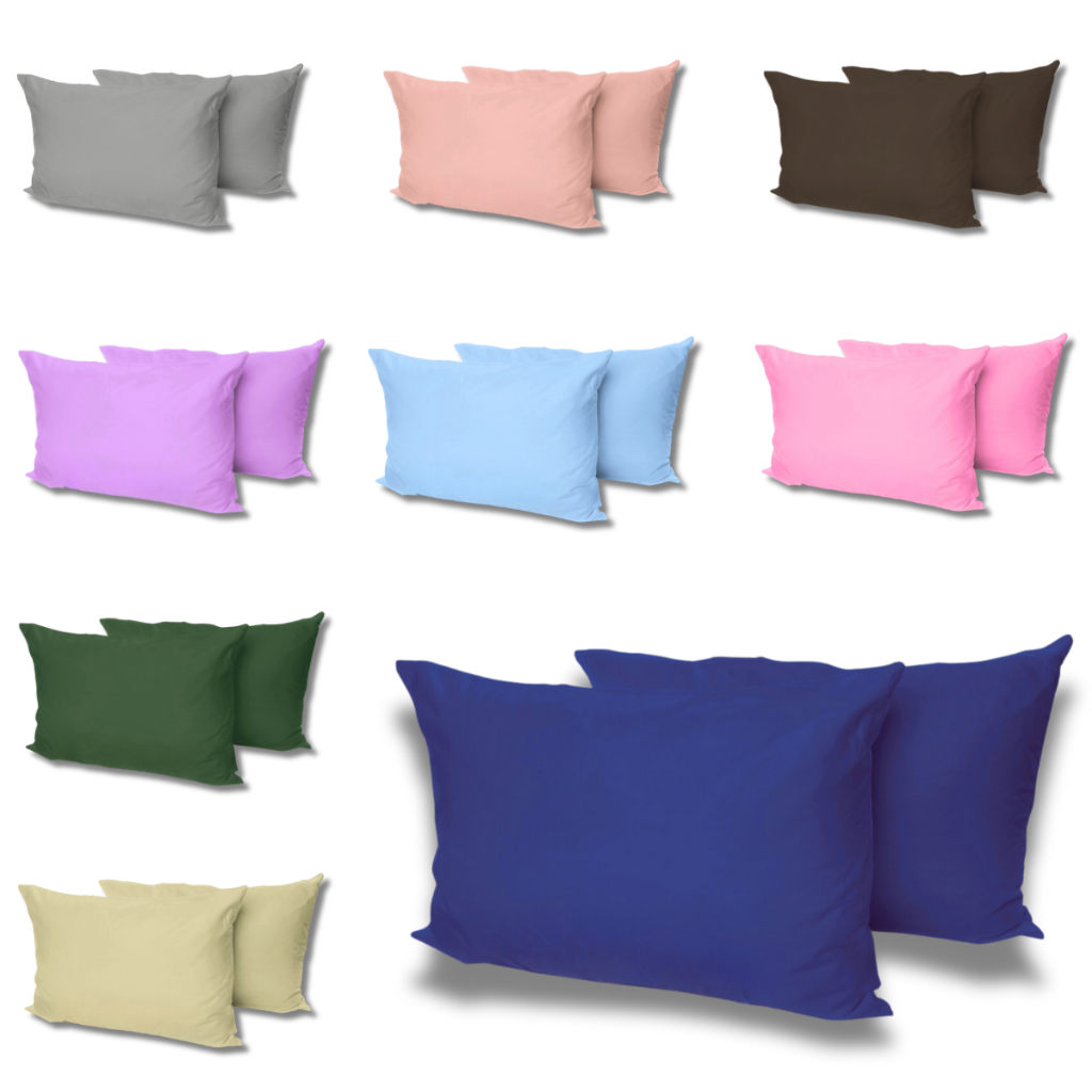 Kit 08 fronhas Sortidas Tecido Poliéster 170 Fios em Oferta na Shopee