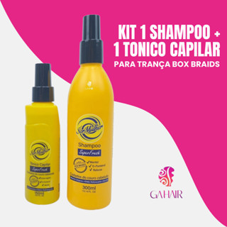 Kit 1 Shampoo e 1 Tonico Capilar Para Trança Box Braids Ser Mulher Super Fresh Refrescante em Oferta na Shopee