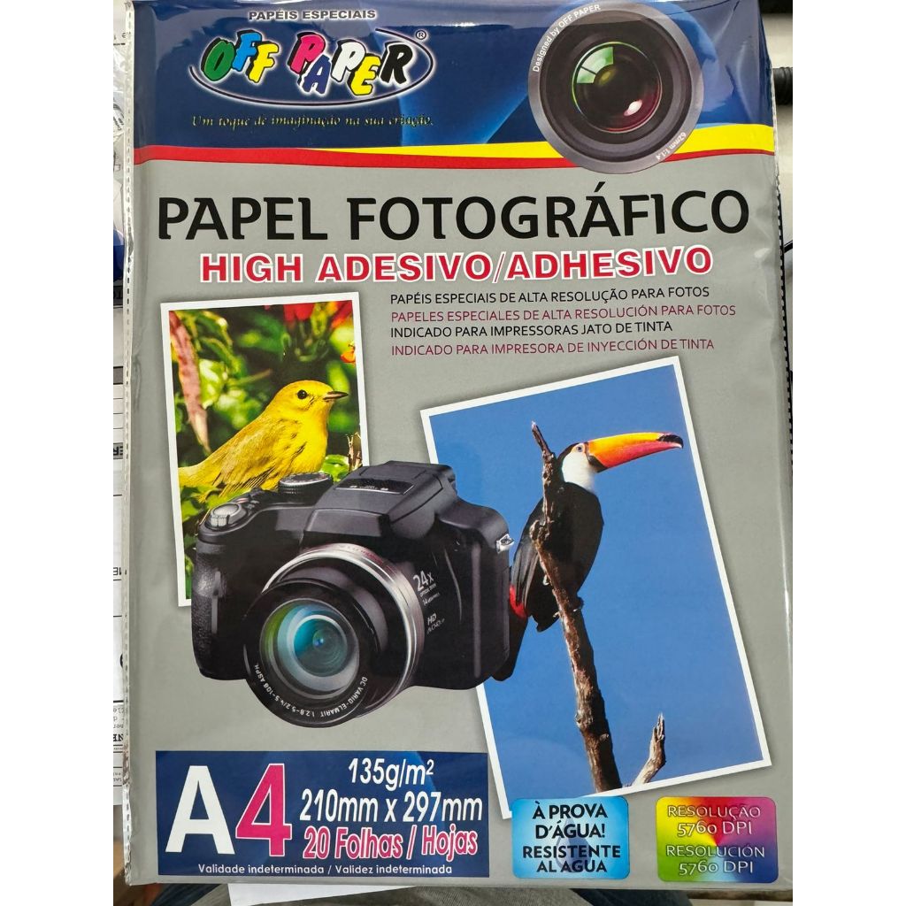 Papel fotográfico high ADESIVO