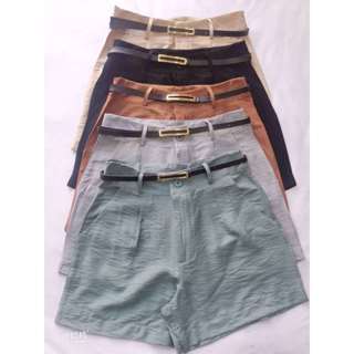 short feminina marrante com cinto em Oferta na Shopee