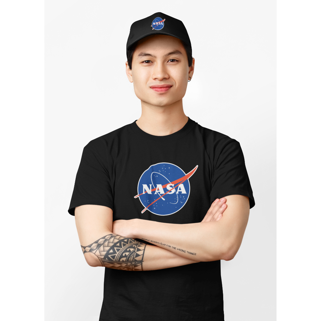 Kit Camiseta + Boné Nasa Geek Nerd Ciência