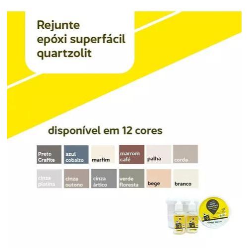 Detalhes do Rejunte Epóxi Super Fácil 1kg Quartzolit Cinza Platina Cz