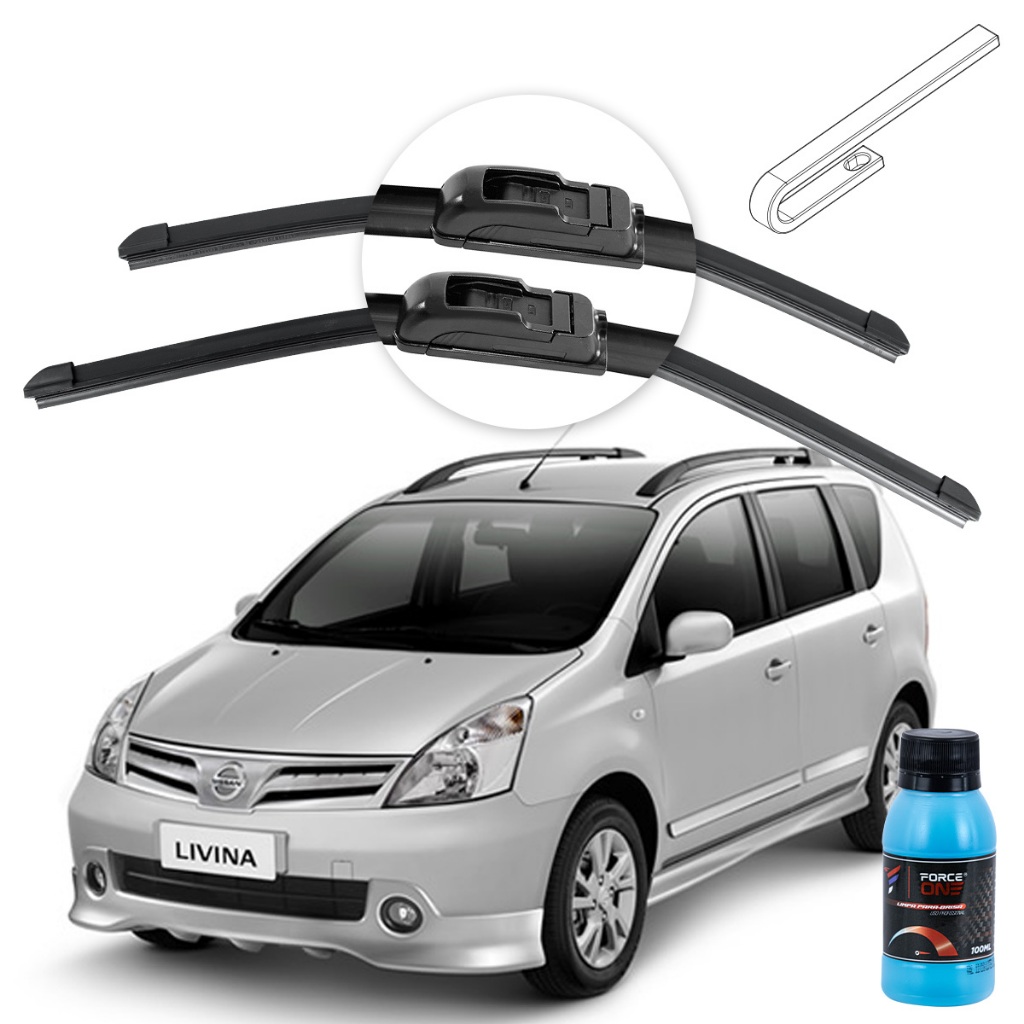 Palheta Limpador de Parabrisa Nissan Livina ano 09 a 14 Universal