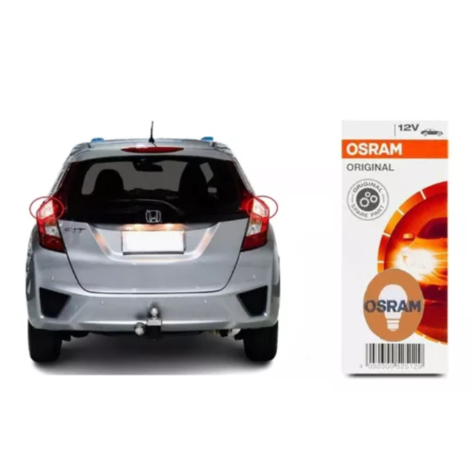 Detalhes do 2 Lampadas Lanterna Traseira Osram Honda Fit 2015 2016 2017