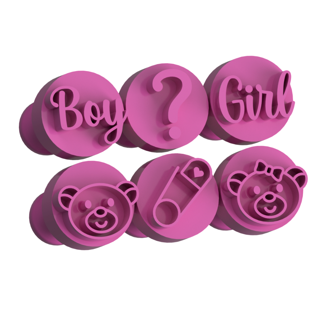 Carimbos para Docinhos Chá Revelação 2 em Oferta na Shopee