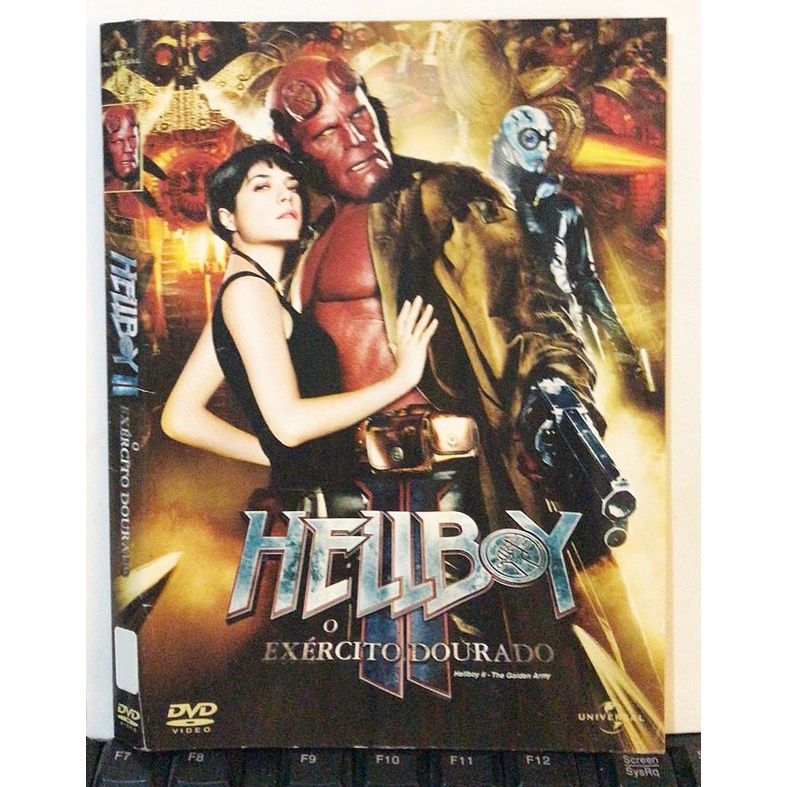 DVD Hellboy - O Exército Dourado.   Um filme de Guilhermo del Toro.   Ron Perlman, Selma Blair, Luke Goss, Anna Walton, Doug Jones