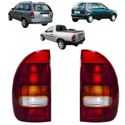 Par Lanterna Traseira Corsa Hatch 4 Pts Pick-up Wagon 4 Pts 96 97 98 99 Tricolor