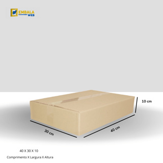 100 Unidades Caixa de Papelão tipo Maleta Reforçada 40x30x10 Correios Sedex Direto da Fábrica em Oferta na Shopee