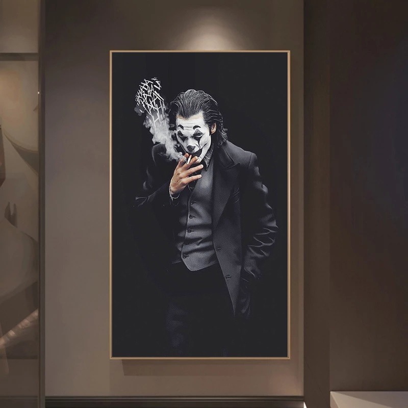 Quadro decorativo 1 peça 40x60 coringa personagem filme engraçado para sala quarto
