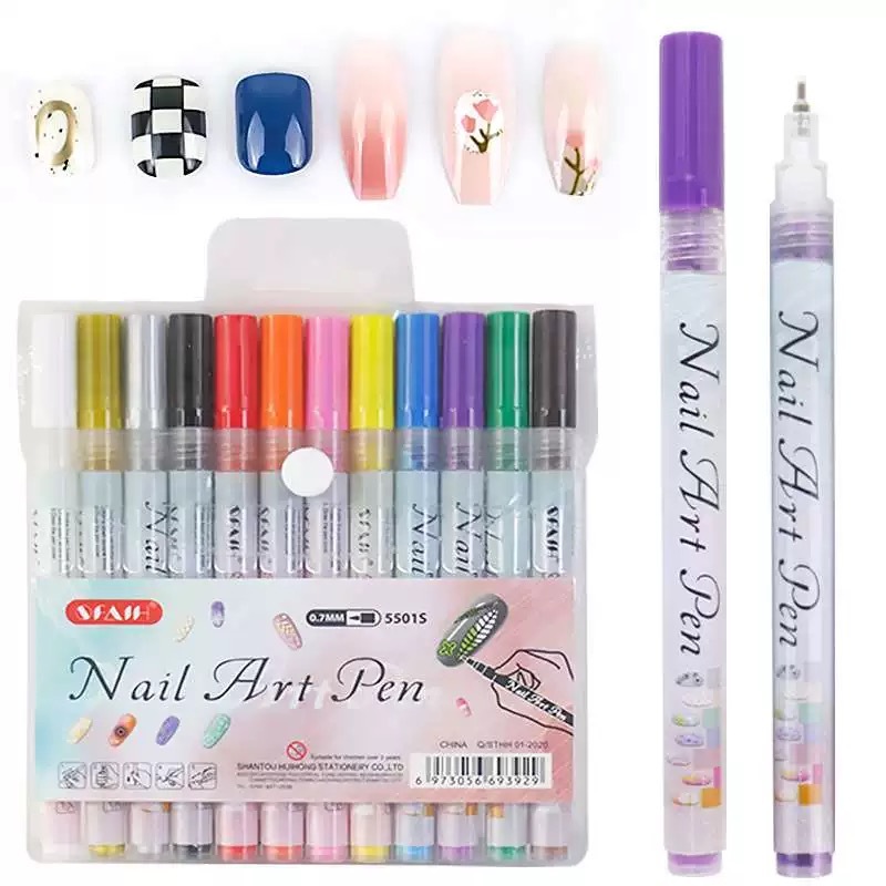 Kit 12 Canetas De Tinta Acrílica Mejaovsi 0.7mm Para Desenho De Unhas Grafitti Pinturas Nail art