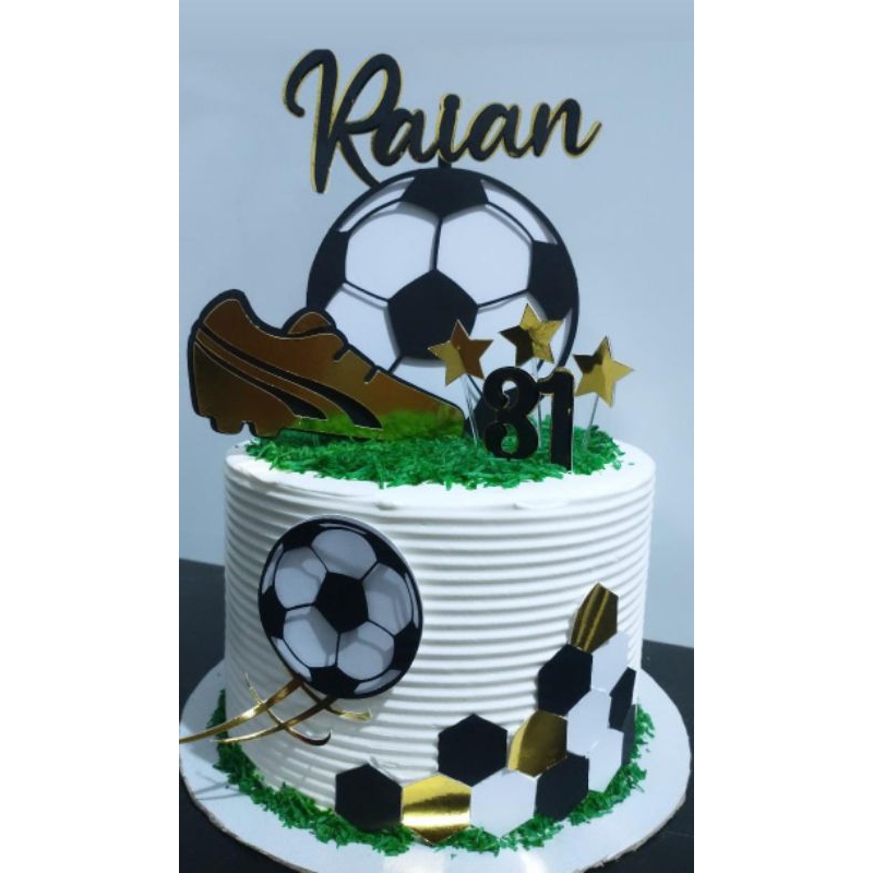 Topo de bolo personalizado futebol/topper de bolo 3D