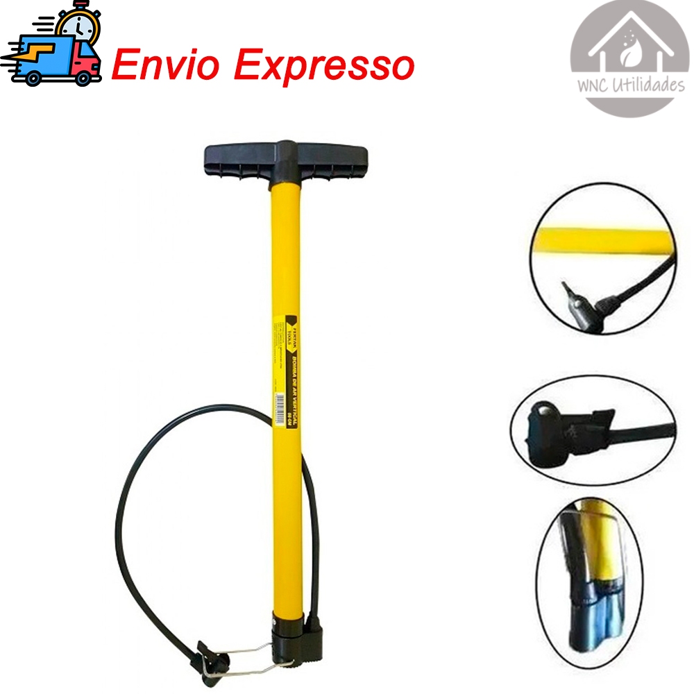 Bomba de Ar Para Encher Pneu Bicicleta Moto Bola Balão Piscina Forte Compacta e Leve
