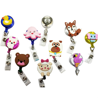 Porta Crachá Mini Animais Elefante Polvo Roller Clip Bichinhos Suporte cartão em Oferta na Shopee