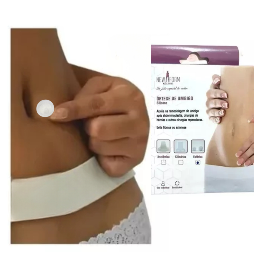 Ortese Umbigo Perola Esférica Pós Cirurgia Abdominoplastia 2 Unidades New Form em Oferta na Shopee