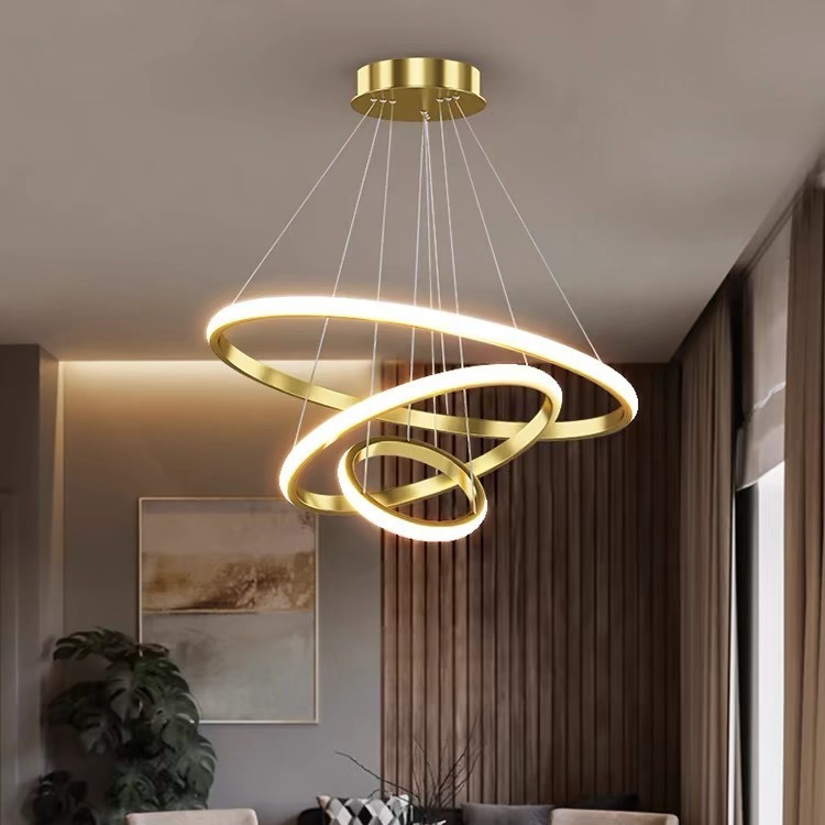 3 Cores (110V-220V) Lustre De Teto Nórdico De Luxo Lustre Para Sala De Jantar e Estar Lust...