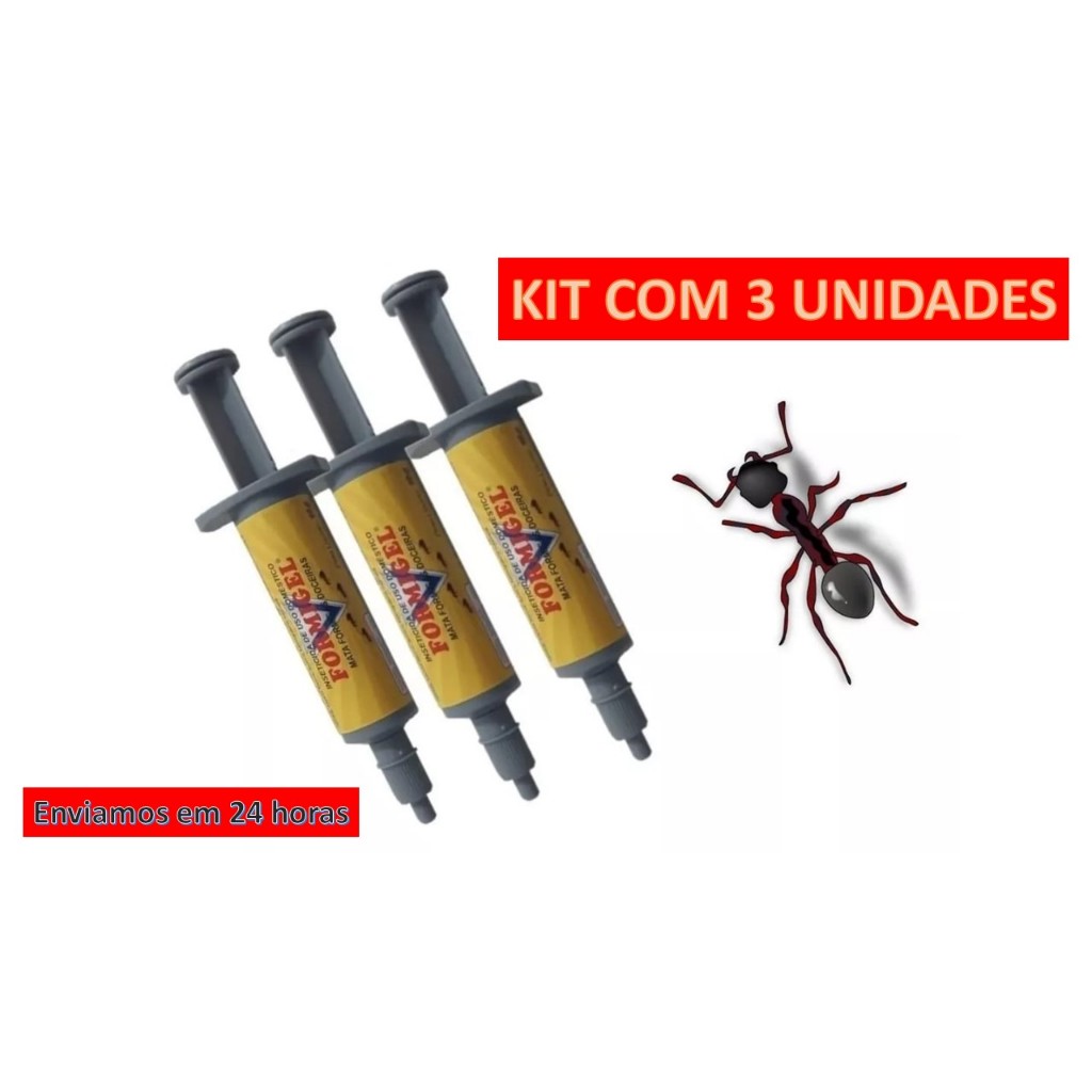 Formigel Mata Formigas - Kit com 3 unidades
