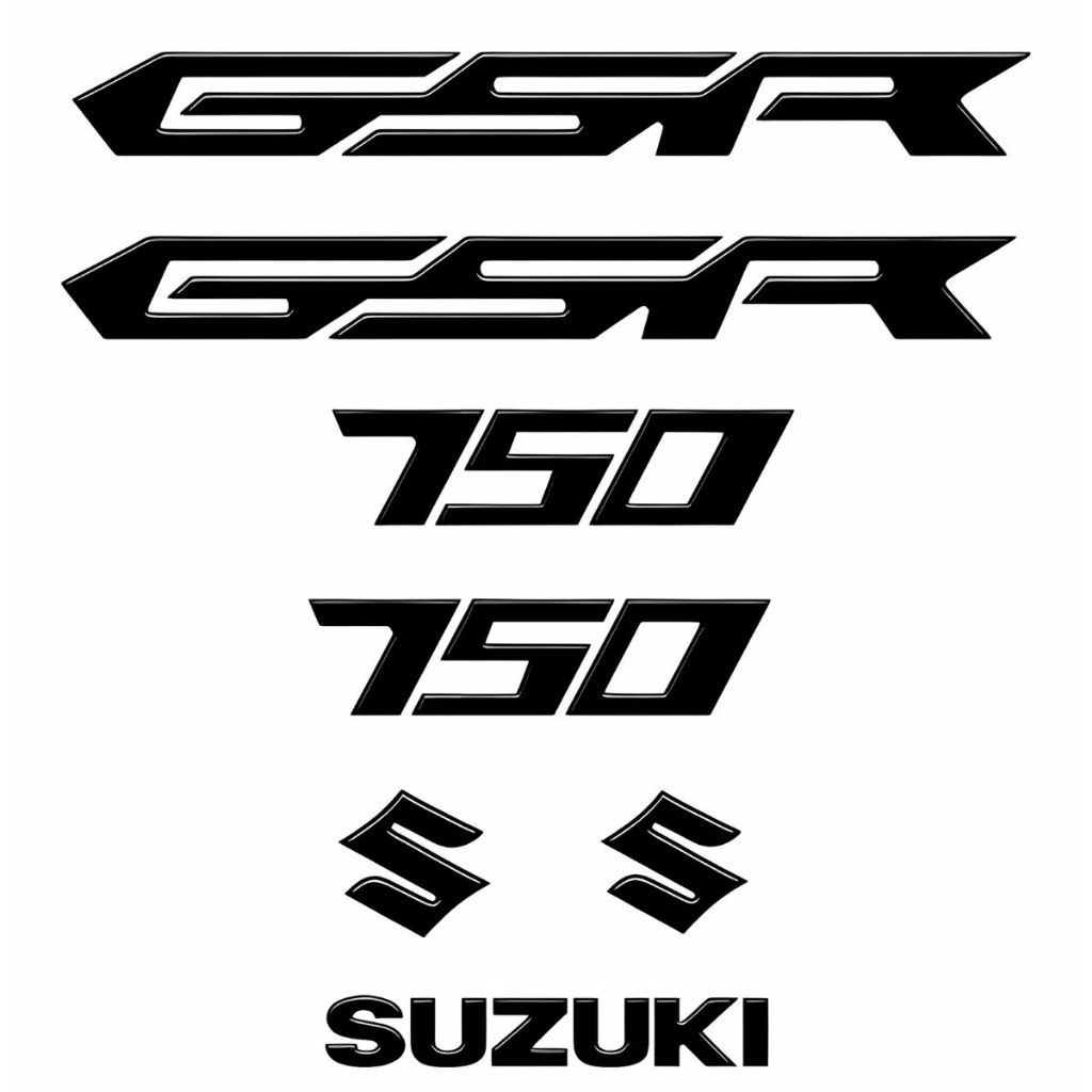 Kit Adesivo Carenagem Suzuki Gsr 750 Cromado Preto Dourado