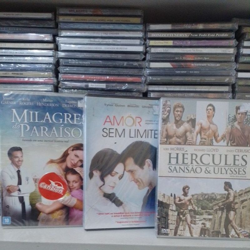 Kit 03 DVDs Originais Novos ( Milagres do Paraíso / Amor Sem Limites / Hércules, Sansão & Ulysses )