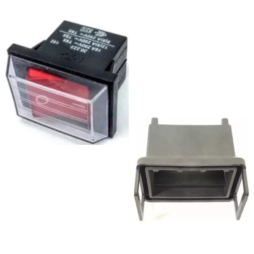 Kit Interruptor Botao Liga/ Desl + Capa Do Interruptor Jacto 6000 6200 6500 6800 7000 Original