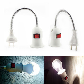 Suporte De Lâmpada In-line De 28cm E27/110-220V Soquete/Tomada Doméstica Com Interruptor Dois Plugues/Tomada De Lâmpad em Oferta na Shopee